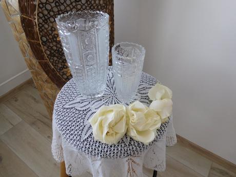 Veľká malá kryštálová váza -top top stav,, 