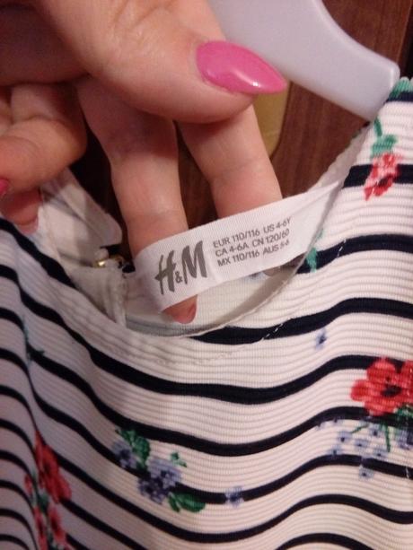 Detske kvietinkove šaty, h&m,110