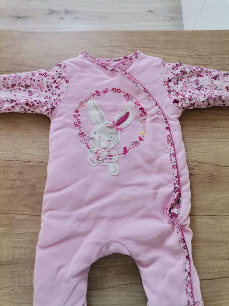 Dievčenský teply overal so zajacikom, 62