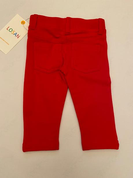 Zateplené leginky červene, losan,68 / 74 / 80 / 86 / 92