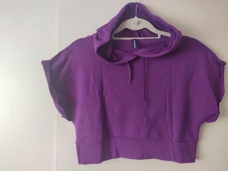 Crop top mikina s kapucňou veľ.s, fishbone,s