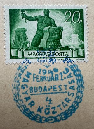 Maďarská známka ročník 1946,