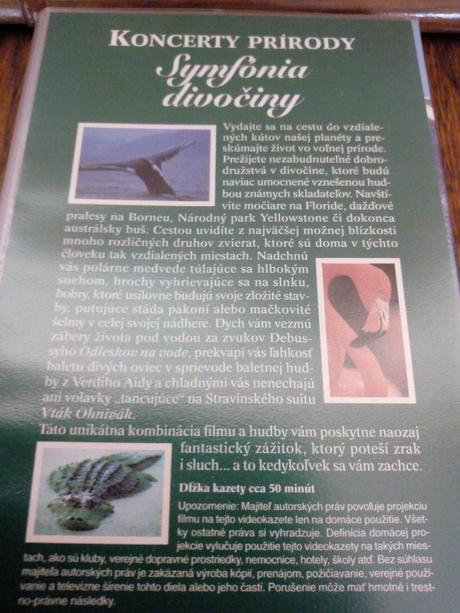 Videokazety vhs - koncerty prírody 3ks,