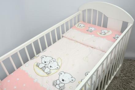 Ankras 2-dielne obliečky do postieľky, leon ružové, šírka (cm): 90,dĺžka (cm): 120