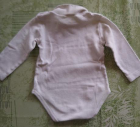 Biele body s golierom, navigare, 74-80 cm, 80