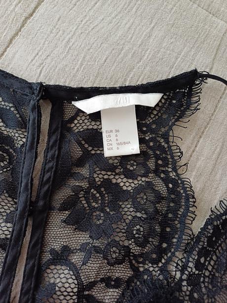 Saténové tielko s čipkou h&m, č.36, h&m,s