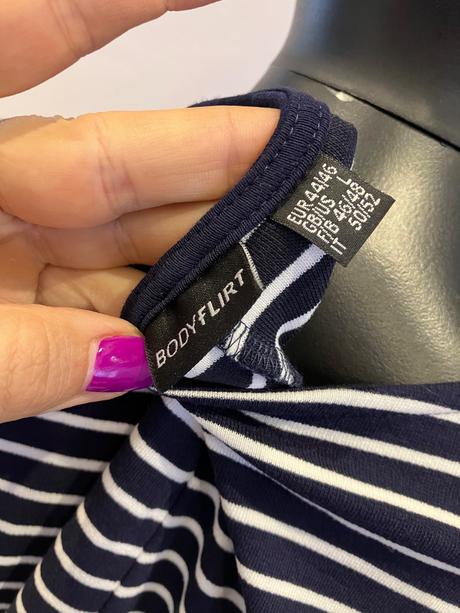 Dámske pásikavé šaty, xl