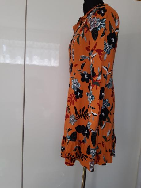 Šaty- košeľové, papaya,40