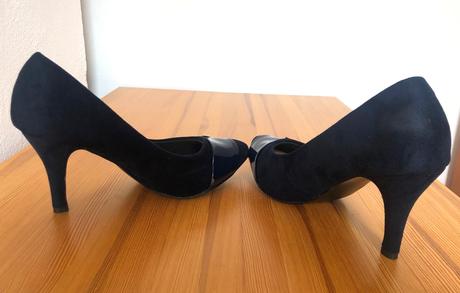 Modré semišové lodičky, 37