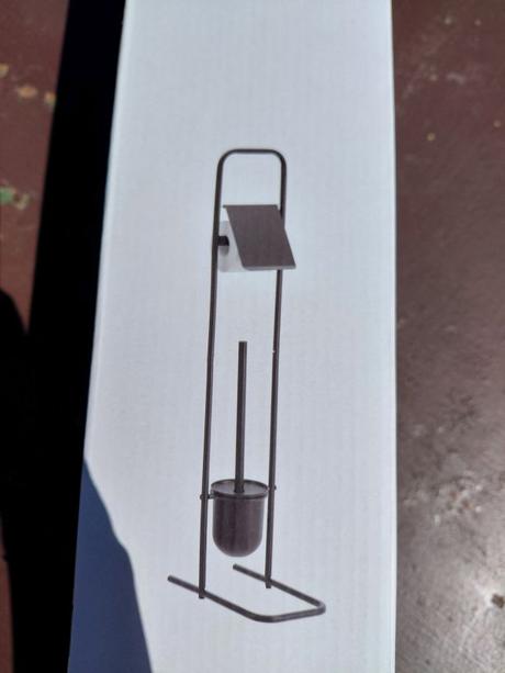 Kúpeľňový stojan na papier a kefu, 