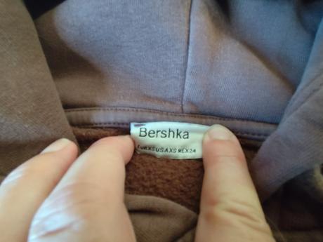 Tmavohnedá mikina bershka, veľ. xs, pekne sedí, st, bershka,xs