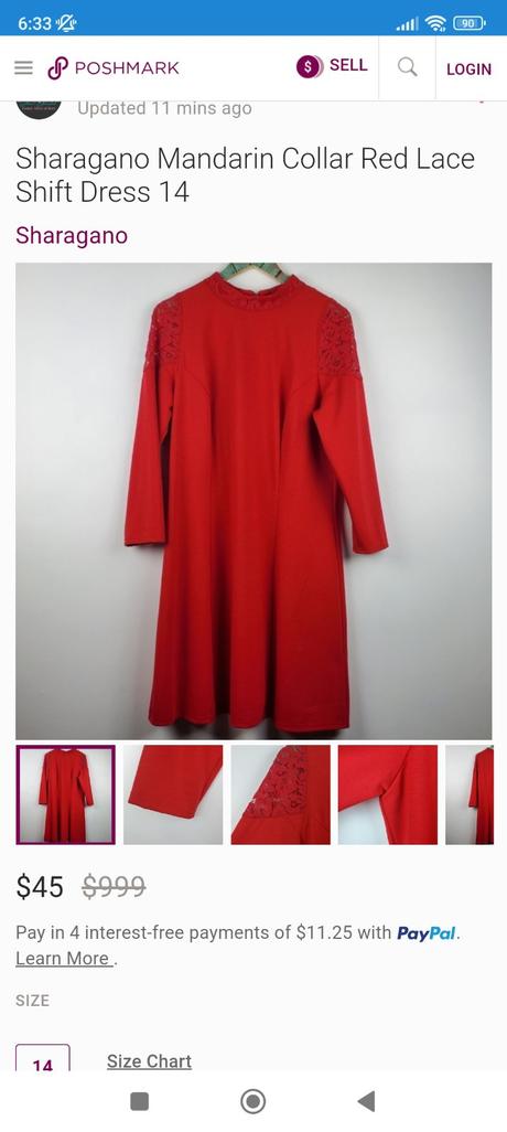 Pekné červené šaty s čipkou, m