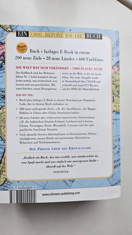 Kniha '1000 places to see before you die, weltweit,