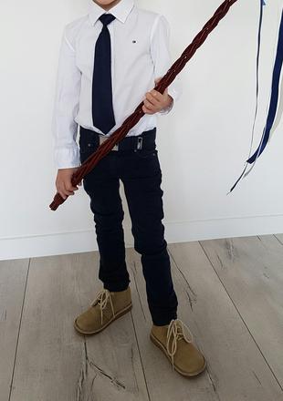 Tmavomodre slim fit rifle, h&m,110
