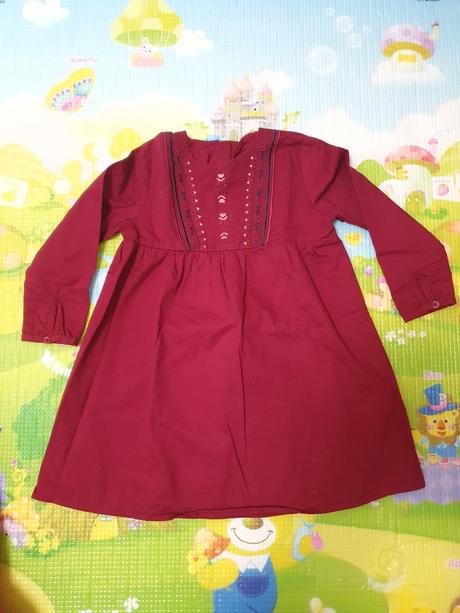 Bordové šatky s výšivkou, lupilu,92