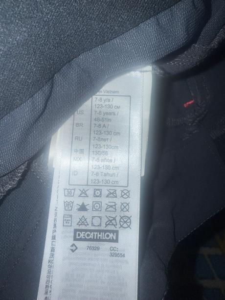 Softshell nohavice, decathlon,128