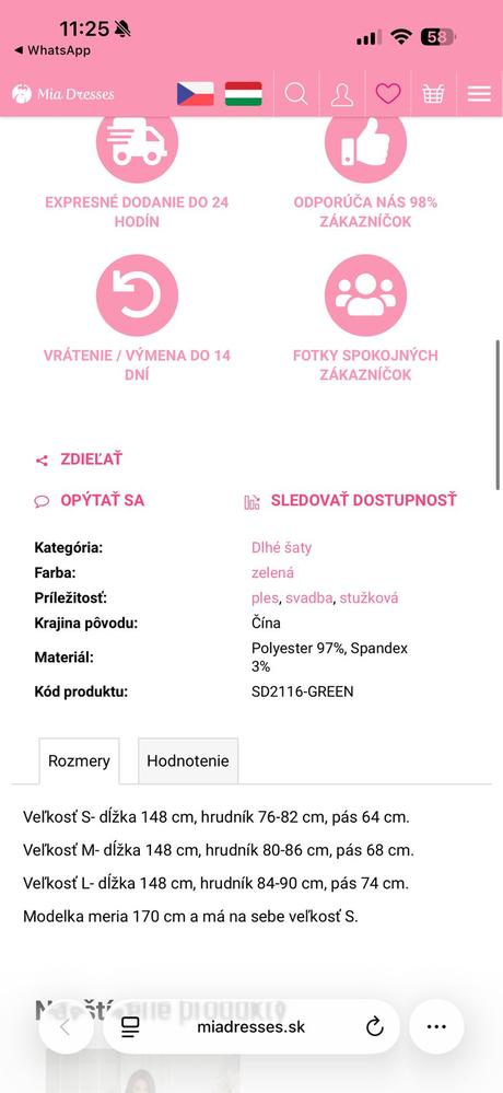 Šaty mia dresses, s