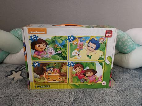 4x nickelodeon puzzle v kufríku, 