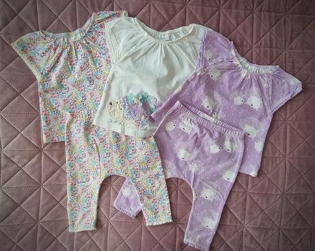 Súprava tričiek a legín 56-62cm, next,62