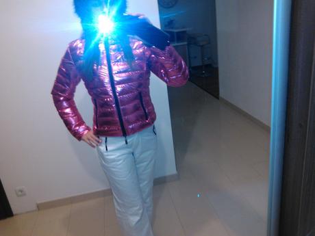 Zimná bunda s lesklým efektom, s