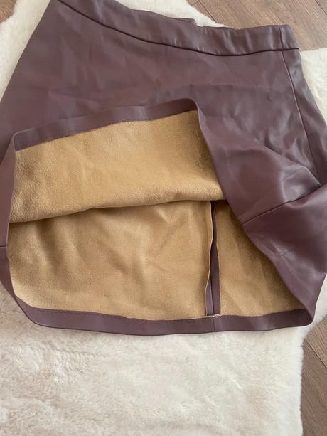 Fialová koženková sukňa, xs, xs