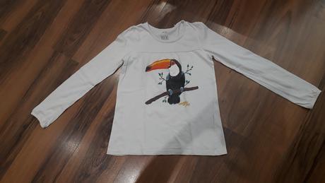 Ručne maľované tričko s tukanom 146, kik,146