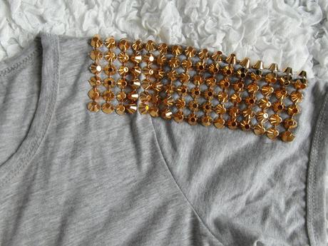 Sivé tričko vybíjané, l