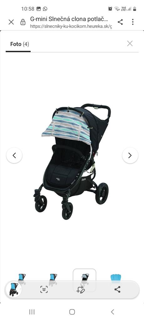 Slnečná clona g-mini na vaničku aj športový kočík, g-mini