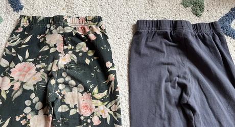 2x handmade bavlnené legíny, lily grey, 104, 104