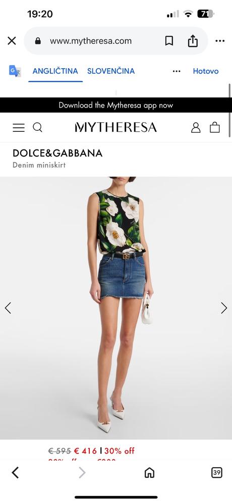 Dolce & gabanna logo denim mini sukňa vel. 40it, s