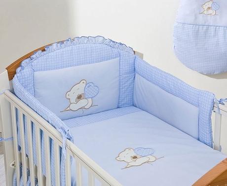 Luxusný mega set s moskytiérou - love modrý, šírka (cm): 60,dĺžka (cm): 120