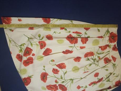 Hrubá sukňa vlčie maky z plátna, s