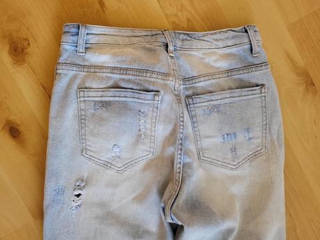 Rifle-mom dzins- vysoký pás, s