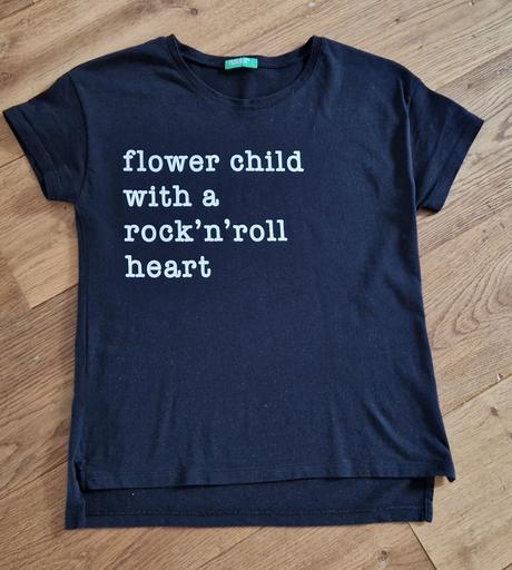 Dievcenske tricko cierne benetton, benetton,140