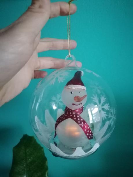 Vianočná guľa - snehuliak, 
