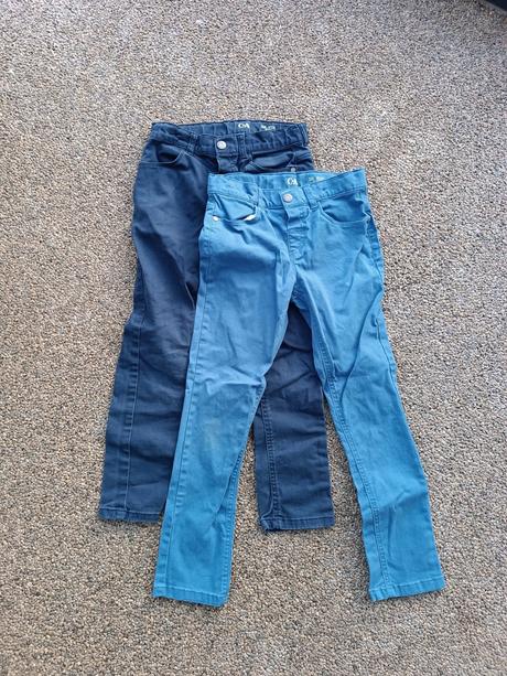 2 ks chlapčenské nohavice c&a slim, c&a,128