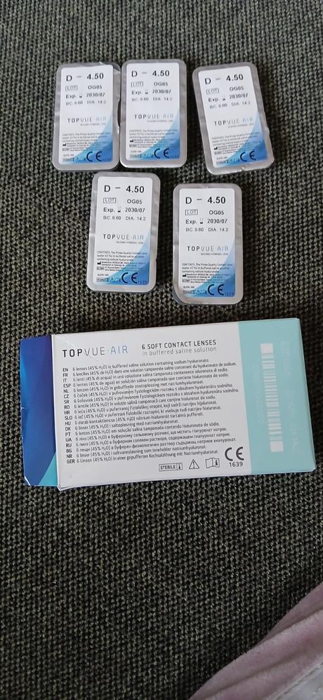 Kontaktné šošovky topvue air, 