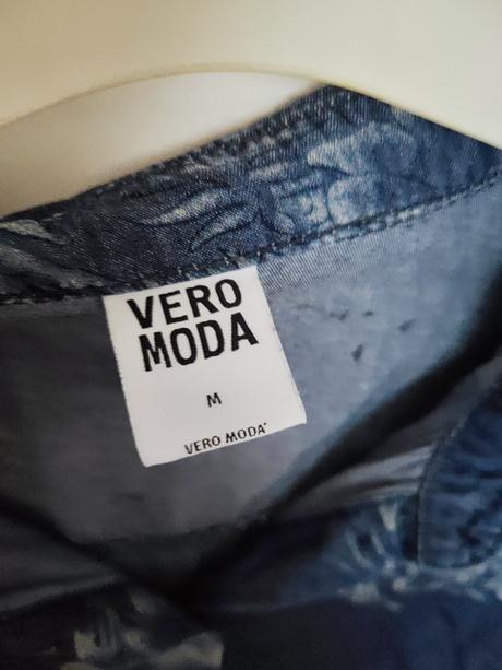 Riflová tenká košeľa vero moda, vero moda,m