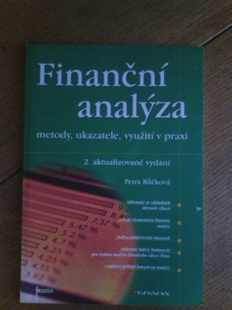 Kniha finanční analýza petra ručková,