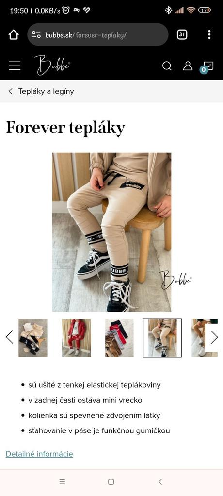 Bubbe tepláky, bubbe,140