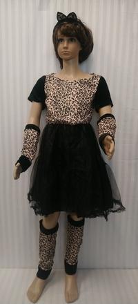 4 dielny leopardí kostým, 8-11 r, 128-140 cm, 