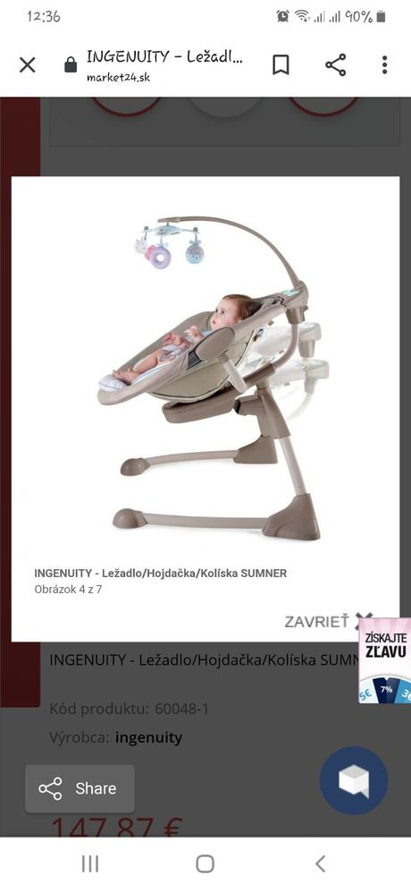 Hojdačka, kolíska a lehátko v jednom,