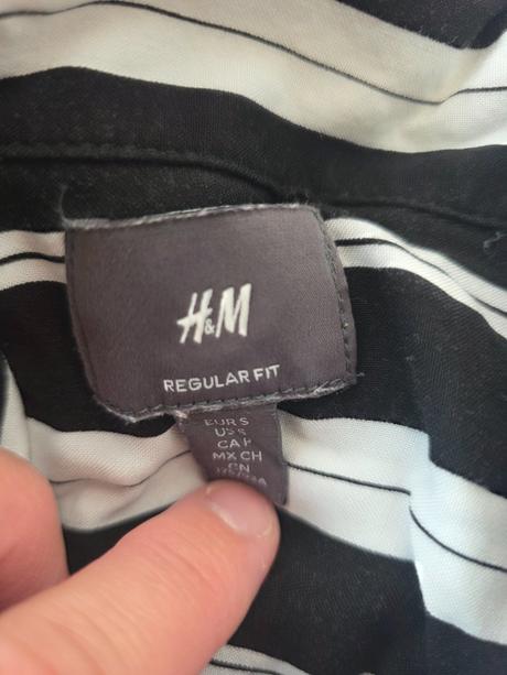 Pásikava košeľa pánska s, h&m,s
