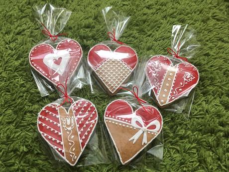 Medovníčky - srdiečka, darčekovo zabalené,