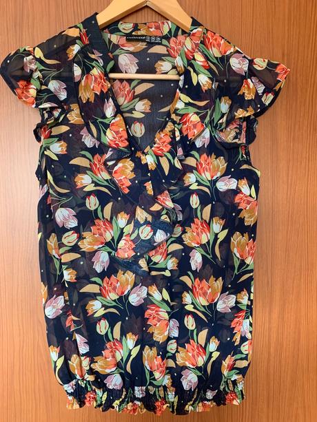 Kvetovaný priehľadný top, dorothy perkins,38
