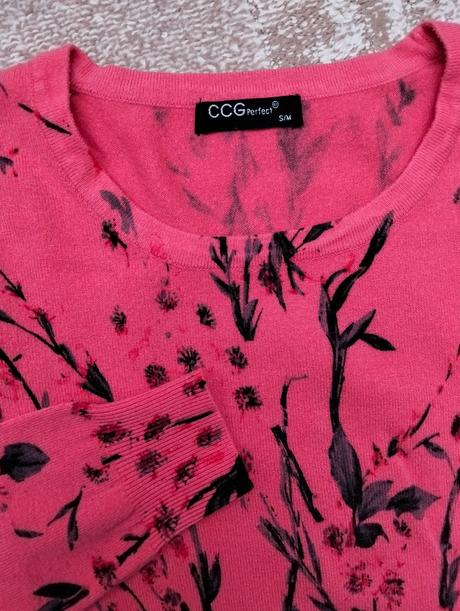 Koralový vzorovaný sveter, m