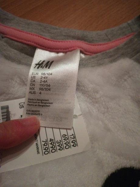 Teple pyzamo, h&m,98 / 104