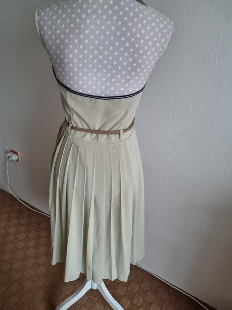 Luxusné krémové šaty gant s plisé sukňou veľ. 38, gant,38