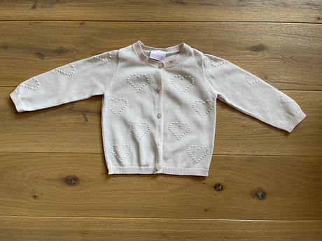 Bledoružový svetrík so srdiečkami, pepco,80