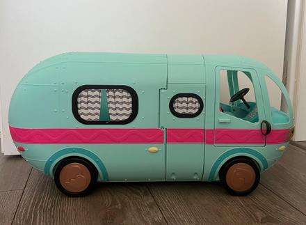 Lol surprise 2 in 1 glamper fashion camper karavan, 